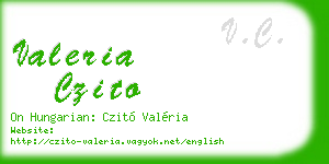 valeria czito business card