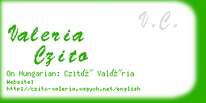 valeria czito business card